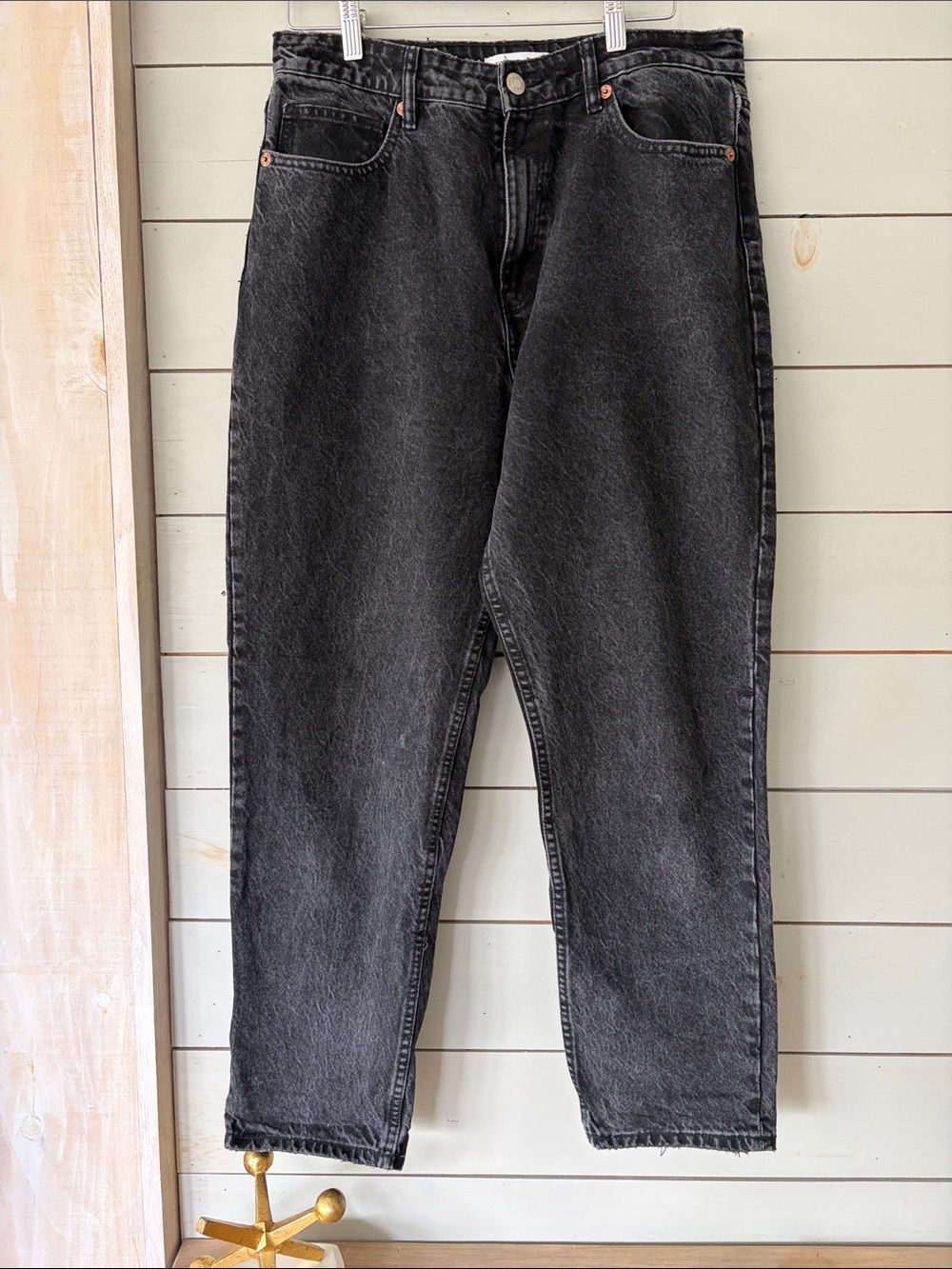 ZARA Washed Black Straight Leg Jeans 🖤